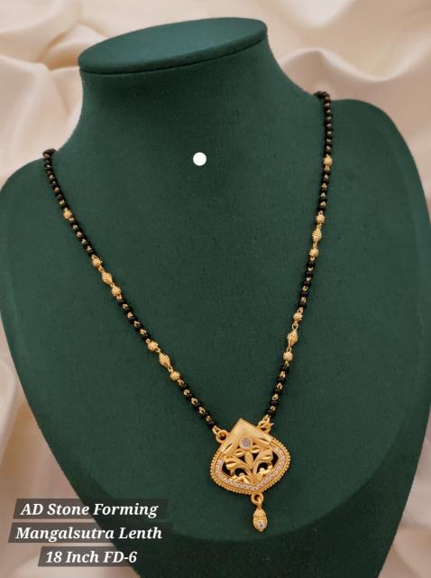 AD Stone forming mangalsutra lenth 18 inch FD 6 Artificial jewellery manufacturers in Gujarat